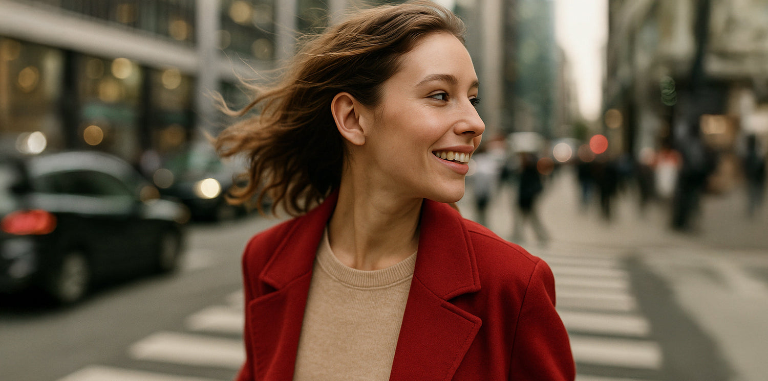 Man smiling confidently with Cearvol OTC hearing aids