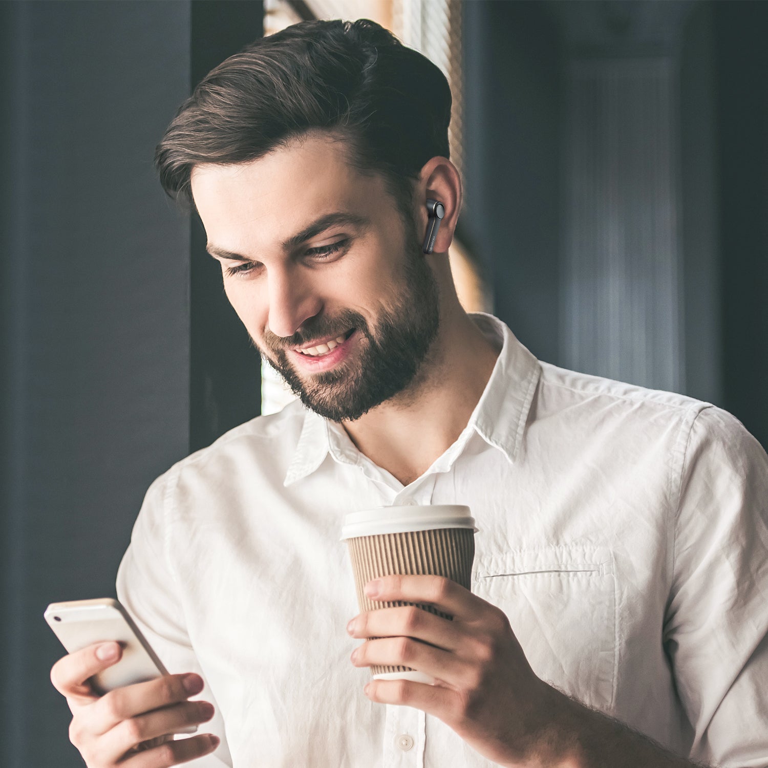 Cearvol Diamond X1: Rechargeable OTC Hearing Aids with Bluetooth - Black (scene)