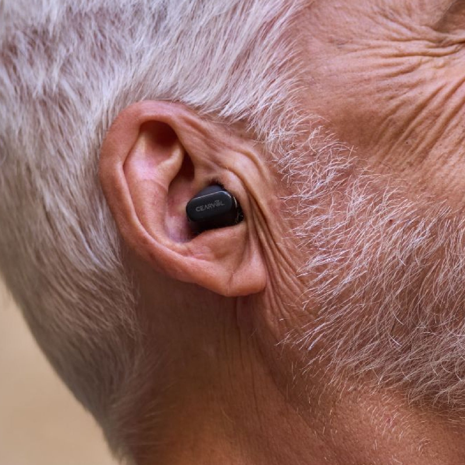 Cearvol Wave Lite AI Hearing Aids with Fabric Case  - Midnight (in the ear)