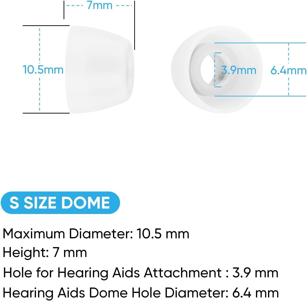 Cearvol Diamond X1 Ear Tips Official Replacement - White (Size S)