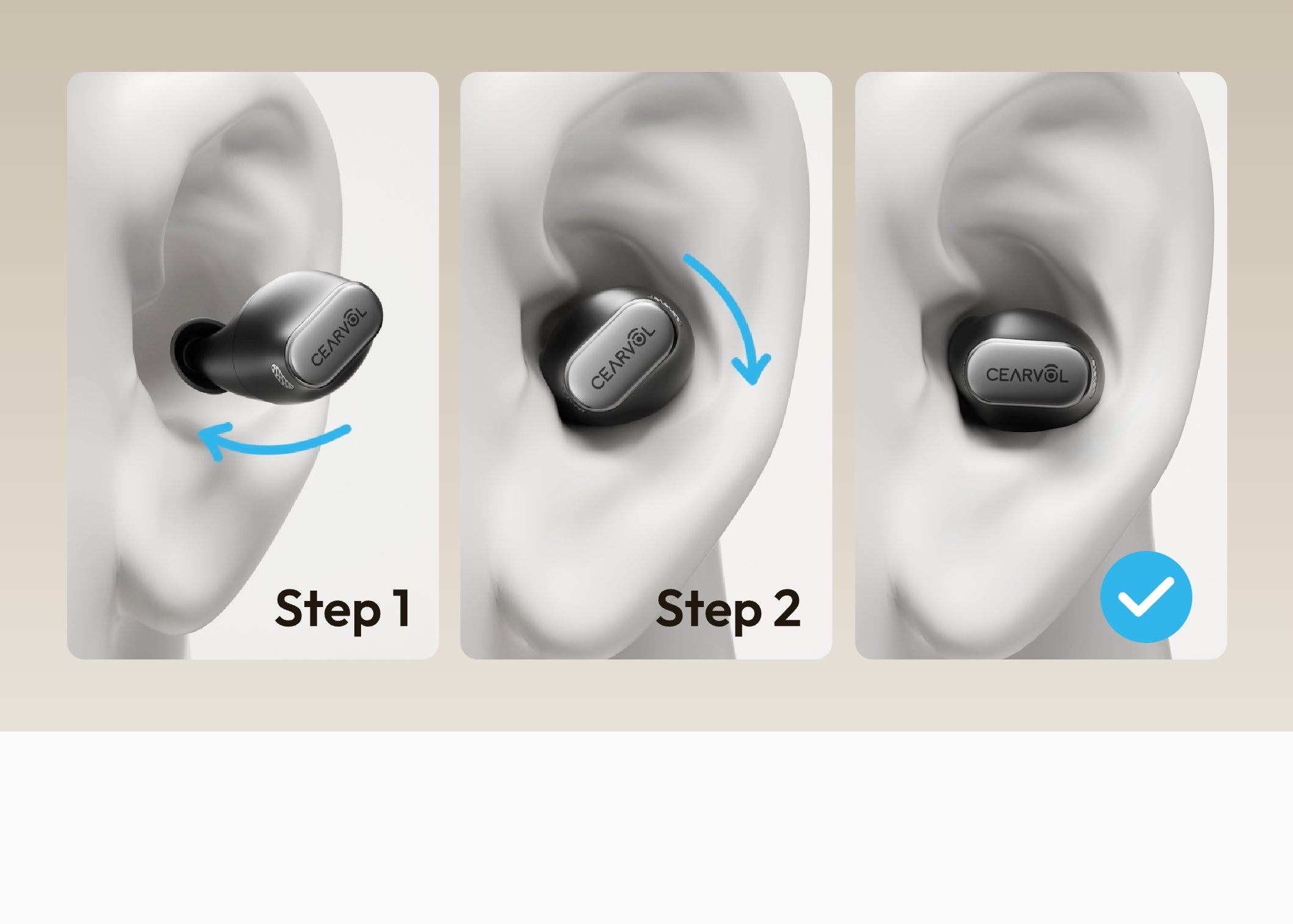 Cearvol Wave Starlight | Smart OTC Hearing Aid with Touchscreen