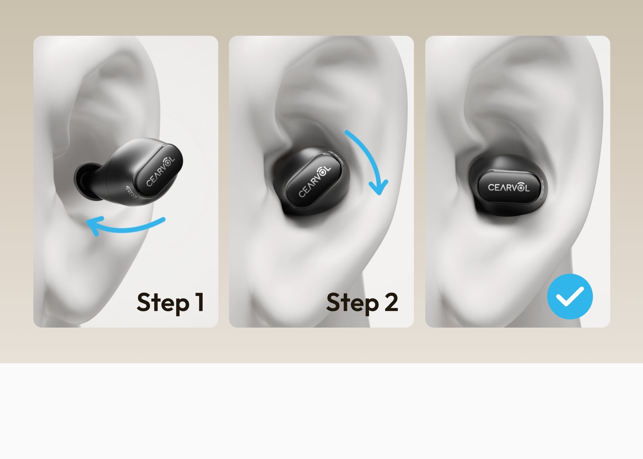 Cearvol Wave Lite (Midnight) OTC Hearing Aids